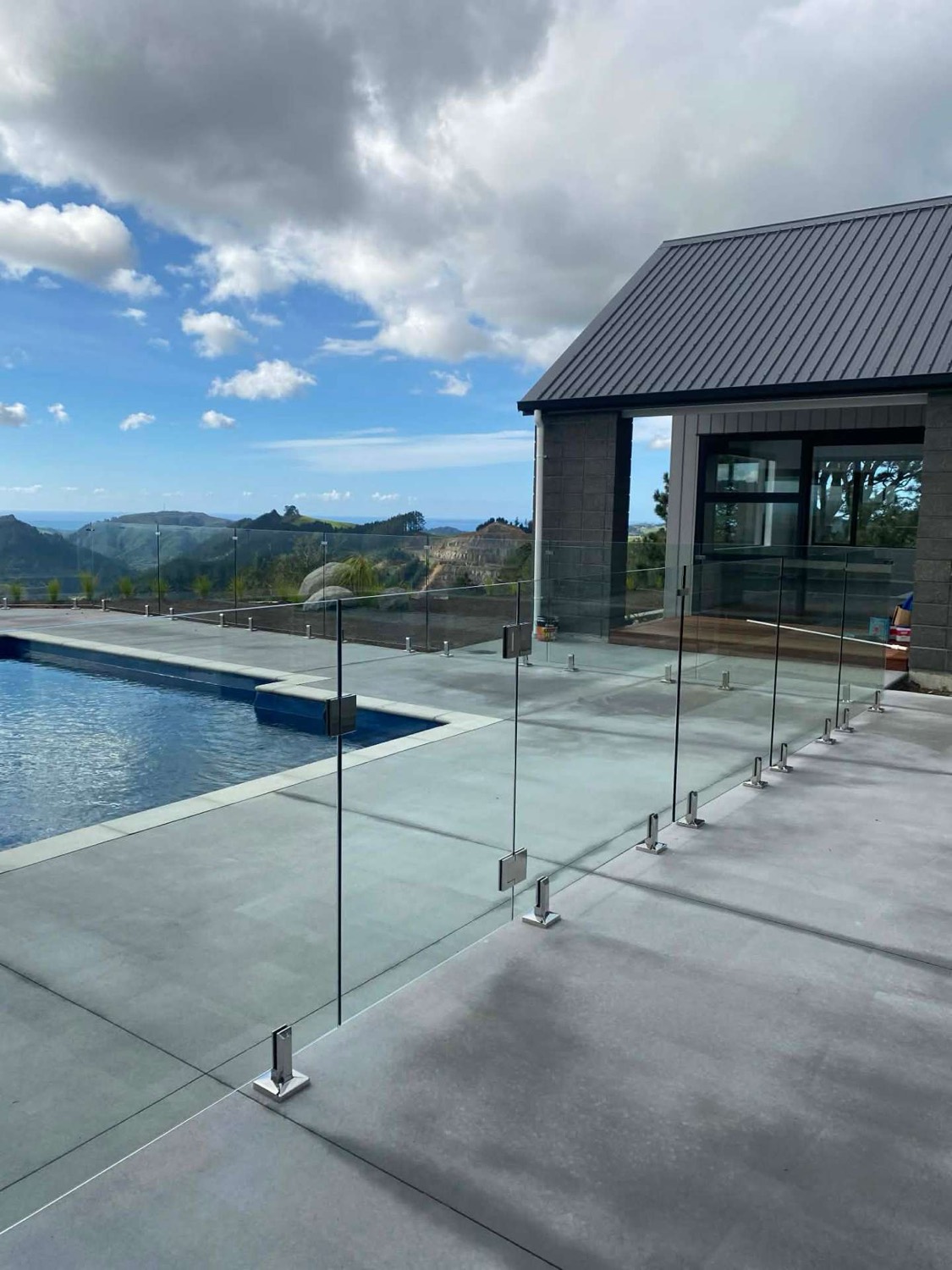 Semi-frameless glass pool fencing in surrounding areas