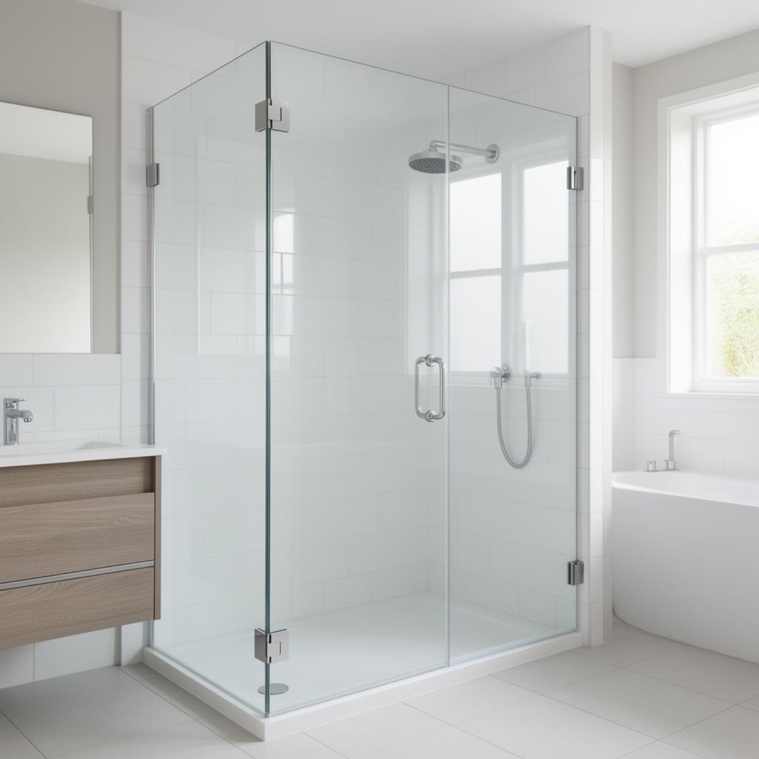 Frameless shower screen installation in Tauranga